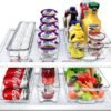 Clear Refrigerator Storage Bins (6-Piece Set) Multi-purpose storage bins for food items and household supplies